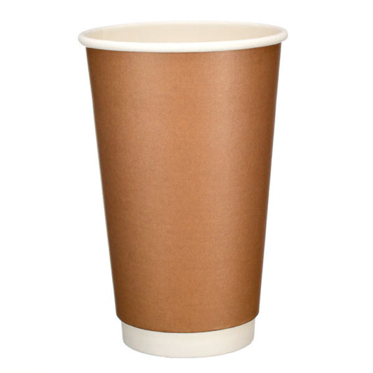 Cup Double Wall - PAC 16oz Brown 25pc